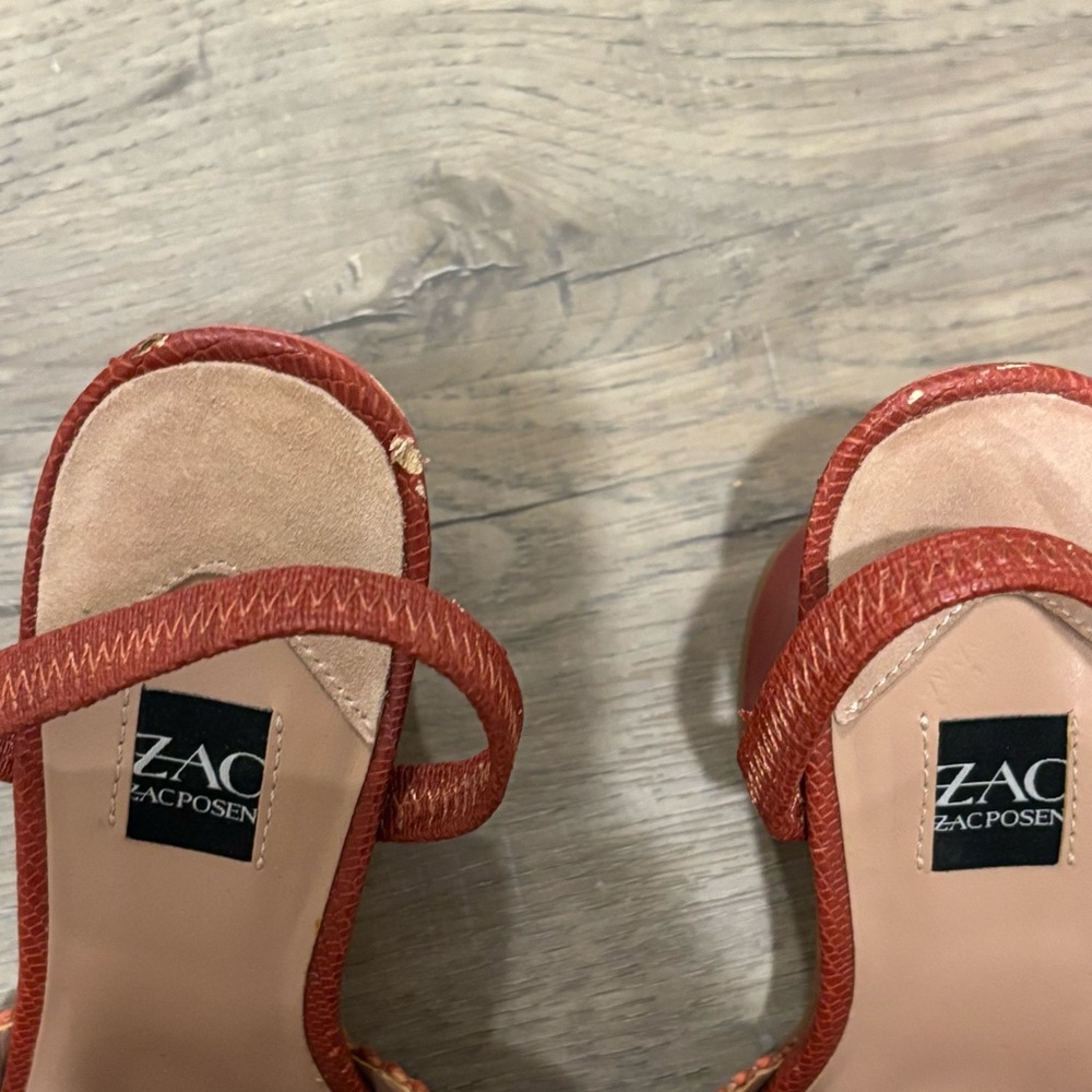 Zac Posen Women's Brown/Orange Sandals - Picture 2 of 8